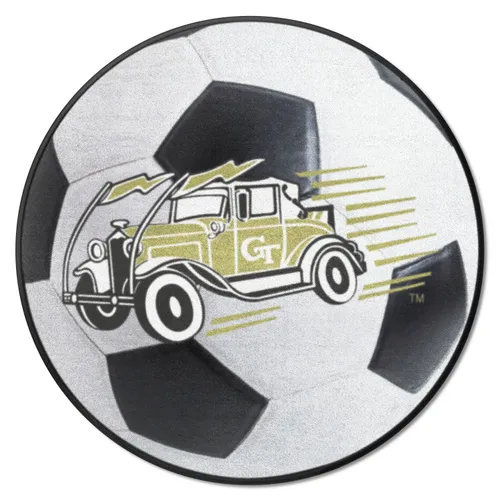 Fan Mats Georgia Tech Yellow Jackets Soccer Ball Rug - 27In. Diameter