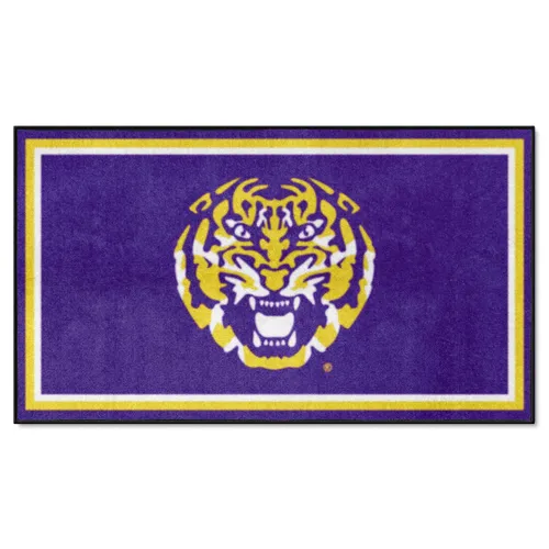 Fan Mats Lsu Tigers 3Ft. X 5Ft. Plush Area Rug