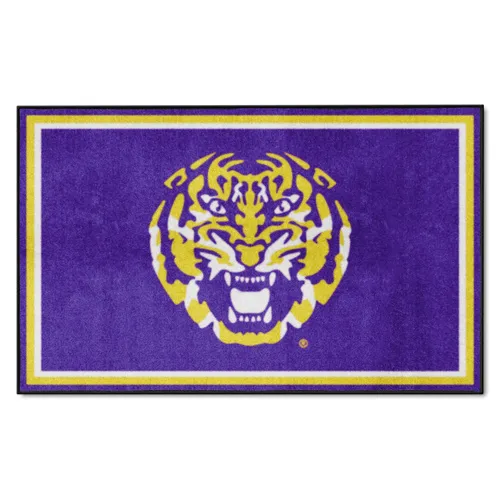 Fan Mats Lsu Tigers 4Ft. X 6Ft. Plush Area Rug