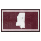 Fan Mats Mississippi State Bulldogs 3Ft. X 5Ft. Plush Area Rug, State Logo