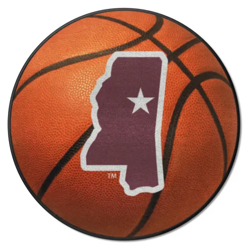 Fan Mats Mississippi State Bulldogs Basketball Rug, State Logo - 27In. Diameter