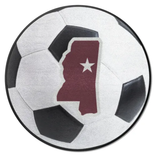 Fan Mats Mississippi State Bulldogs Soccer Ball Rug, State Logo - 27In. Diameter