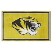 Fan Mats Missouri Tigers 4Ft. X 6Ft. Plush Area Rug, Yellow