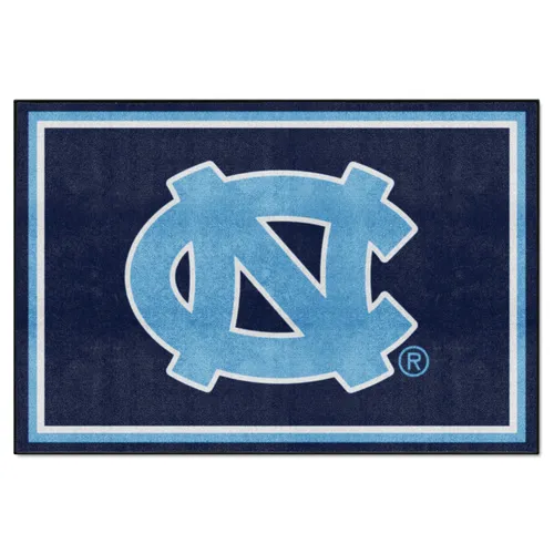 Fan Mats North Carolina Tar Heels 5Ft. X 8 Ft. Plush Area Rug, Navy Blue