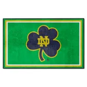 Fan Mats Notre Dame Fighting Irish 4Ft. X 6Ft. Plush Area Rug, Clover Logo