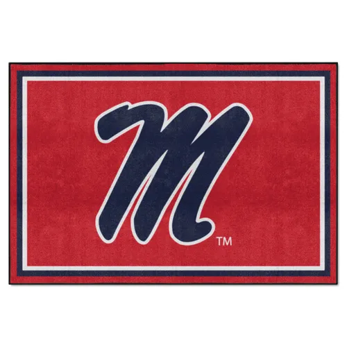 Fan Mats Ole Miss Rebels 5Ft. X 8 Ft. Plush Area Rug