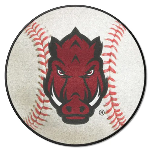 Fan Mats Arkansas Razorbacks Baseball Rug - 27In. Diameter