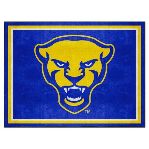 Fan Mats Pitt Panthers 8Ft. X 10 Ft. Plush Area Rug, Panther Logo