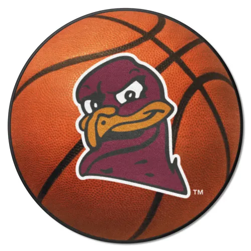 Fan Mats Virginia Tech Hokies Basketball Rug, Hokie Bird Logo - 27In. Diameter