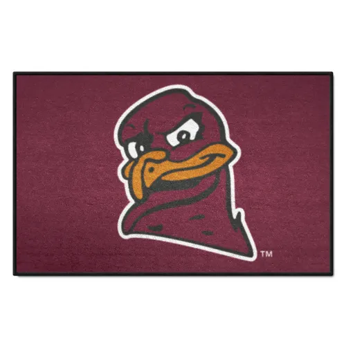 Fan Mats Virginia Tech Hokies Starter Mat Accent Rug, Hokie Bird Logo - 19In. X 30In.