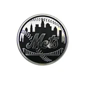 Fan Mats New York Mets Molded Chrome Plastic Emblem