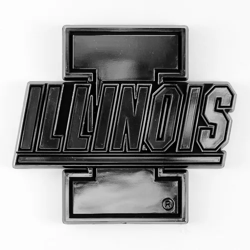 Fan Mats Illinois Illini Molded Chrome Plastic Emblem