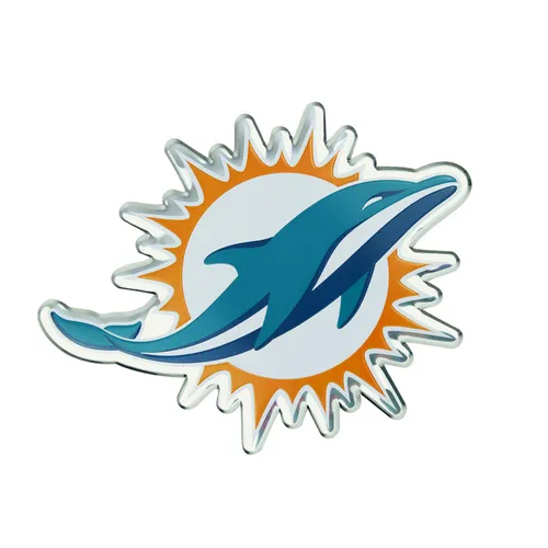 Fan Mats Miami Dolphins Heavy Duty Aluminum Embossed Color Emblem