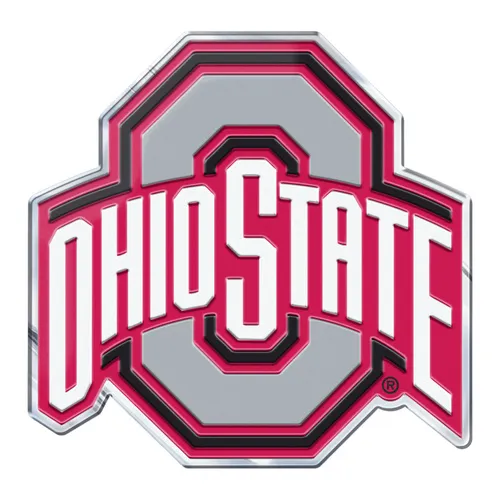 Fan Mats Ohio State Buckeyes Heavy Duty Aluminum Embossed Color Emblem - Alternate