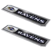 Fan Mats Baltimore Ravens 2 Piece Heavy Duty Aluminum Embossed Truck Emblem Set