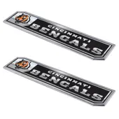 Fan Mats Cincinnati Bengals 2 Piece Heavy Duty Aluminum Embossed Truck Emblem Set