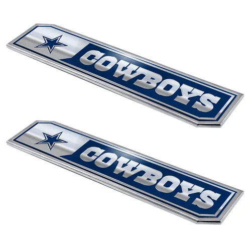 Fan Mats Dallas Cowboys 2 Piece Heavy Duty Aluminum Embossed Truck Emblem Set