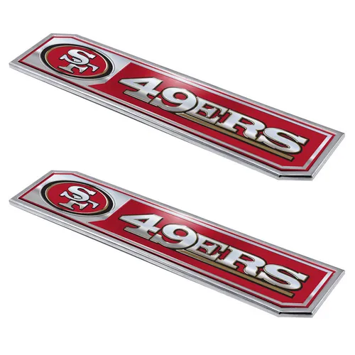 Fan Mats San Francisco 49Ers 2 Piece Heavy Duty Aluminum Embossed Truck Emblem Set