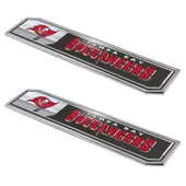 Fan Mats Tampa Bay Buccaneers 2 Piece Heavy Duty Aluminum Embossed Truck Emblem Set