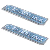 Fan Mats North Carolina Tar Heels 2 Piece Heavy Duty Aluminum Embossed Truck Emblem Set