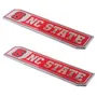 Fan Mats Nc State Wolfpack 2 Piece Heavy Duty Aluminum Embossed Truck Emblem Set