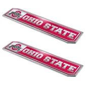 Fan Mats Ohio State Buckeyes 2 Piece Heavy Duty Aluminum Embossed Truck Emblem Set