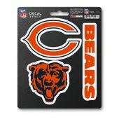 Fan Mats Chicago Bears 3 Piece Decal Sticker Set