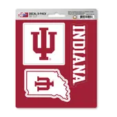 Fan Mats Indiana Hooisers 3 Piece Decal Sticker Set