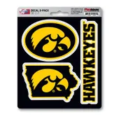 Fan Mats Iowa Hawkeyes 3 Piece Decal Sticker Set