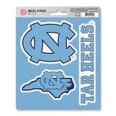 Fan Mats North Carolina Tar Heels 3 Piece Decal Sticker Set