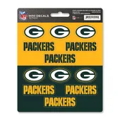 Fan Mats Green Bay Packers 12 Count Mini Decal Sticker Pack