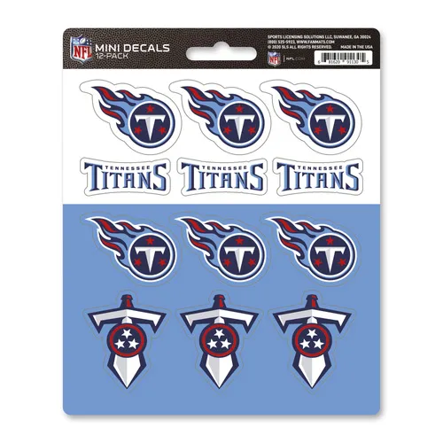 Fan Mats Tennessee Titans 12 Count Mini Decal Sticker Pack