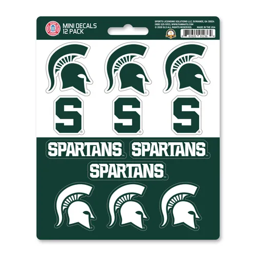 Fan Mats Michigan State Spartans 12 Count Mini Decal Sticker Pack