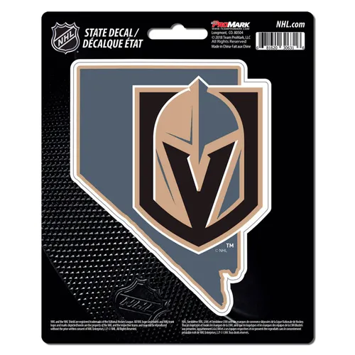 Fan Mats Vegas Golden Knights Team State Shape Decal Sticker