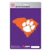 Fan Mats Clemson Tigers Team State Shape Decal Sticker