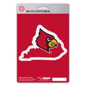 Fan Mats Louisville Cardinals Team State Shape Decal Sticker