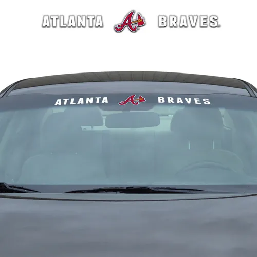 Fan Mats Atlanta Braves Sun Stripe Windshield Decal 3.25 In. X 34 In.