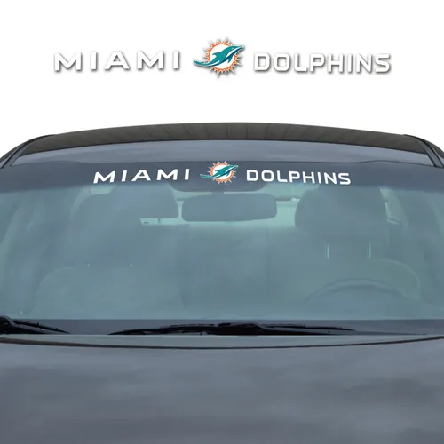 Fan Mats Miami Dolphins Sun Stripe Windshield Decal 3.25 In. X 34 In.