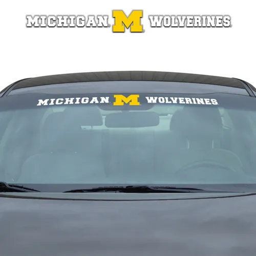 Fan Mats Michigan Wolverines Sun Stripe Windshield Decal 3.25 In. X 34 In.