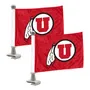 Fan Mats Utah Utes Ambassador Car Flags - 2 Pack Mini Auto Flags, 4In X 6In
