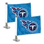 Fan Mats Tennessee Titans Ambassador Car Flags - 2 Pack Mini Auto Flags, 4In X 6In