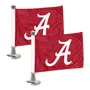 Fan Mats Alabama Crimson Tide Ambassador Car Flags - 2 Pack Mini Auto Flags, 4In X 6In