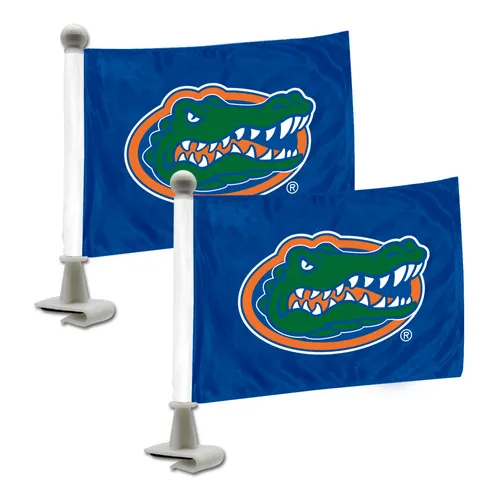 Fan Mats Florida Gators Ambassador Car Flags - 2 Pack Mini Auto Flags, 4In X 6In