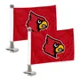 Fan Mats Louisville Cardinals Ambassador Car Flags - 2 Pack Mini Auto Flags, 4In X 6In
