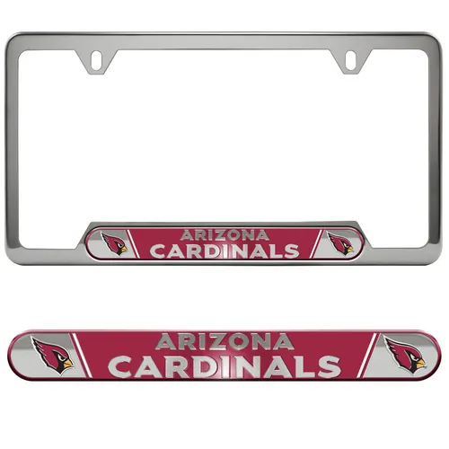 Fan Mats Arizona Cardinals Embossed License Plate Frame, 6.25In X 12.25In