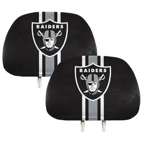 Fan Mats Las Vegas Raiders Printed Head Rest Cover Set - 2 Pieces