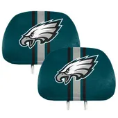 Fan Mats Philadelphia Eagles Printed Head Rest Cover Set - 2 Pieces