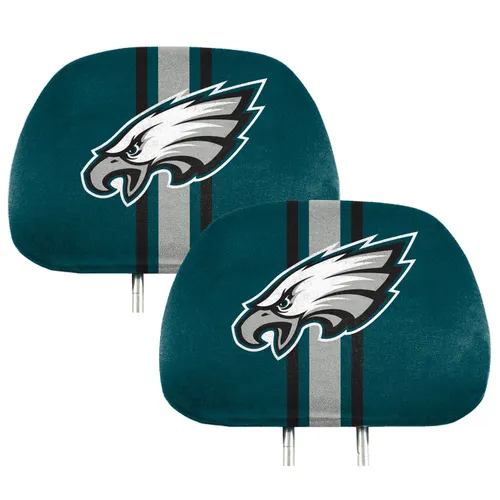 Fan Mats Philadelphia Eagles Printed Head Rest Cover Set - 2 Pieces