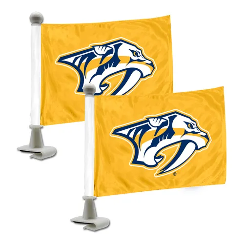 Fan Mats Nashville Predators Ambassador Car Flags - 2 Pack Mini Auto Flags, 4In X 6In