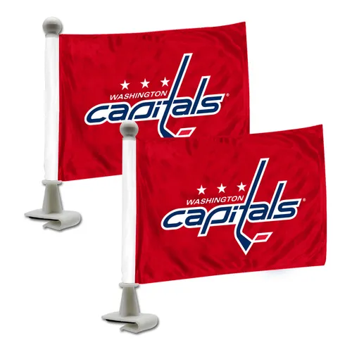 Fan Mats Washington Capitals Ambassador Car Flags - 2 Pack Mini Auto Flags, 4In X 6In